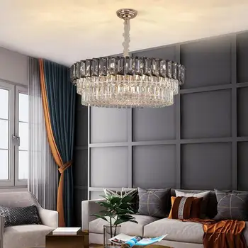 Скандинавските кристални полилеи за хол, трапезария, модерни таван с осветителни тела, окачен лампа, декорация на дом, led окачен лампа