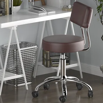 Въртящи се предни фризьорски столове на колела, преносими фризьорски столове за стилист, естетически обзавеждане за фризьорски салон Silla Estetica MQ50BC