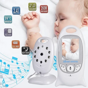 2023 VB601, безжичен следи бебето, 2.4 Ghz, цифров видеоняня, температурен дисплей, нощно виждане, музикален монитор гледане на деца