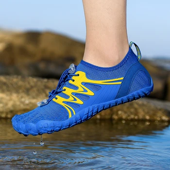 Мъжки обувки за боси през лятото, улични плажни сандали Унисекс обувки за плуване нагоре по веригата, по-големи размери 46 45, нескользящие маратонки за гмуркане в реката и морето