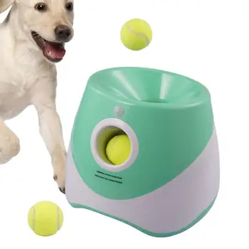 Стартера е за кучешки топки, акумулаторна автоматична машина за хвърляне на топки кучешки, забавна игра за хвърляне на топки за тенис за кучета, 3 на топка в комплект