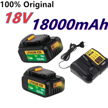 18 В 18Ah за електрически инструменти Dewalt Батерия Dewalt DCB180 DCB181 DCB182 DCB201 DCB201-2 DCB200 DCB200-2 DCB204-2 + 3A Зарядно устройство