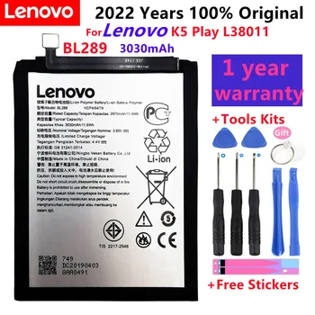 100% Оригинална батерия BL289 капацитет 3030 ма за Lenovo K5 Play L38011, сменяеми батерии за мобилен телефон + безплатни инструменти