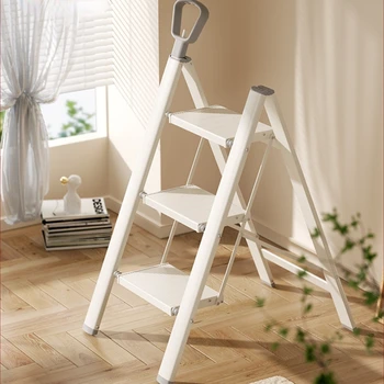 Стол за домашно катерене по стълба Телескопична сгъваема табуретка-стремянка Многофункционално столче-стремянка Сигурна и стабилна алуминиева стълба