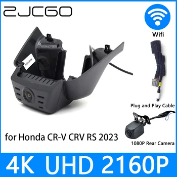 ZJCGO Dash Cam 4K UHD 2160P Автомобилен Видеорекордер DVR за Нощно Виждане за Honda CR-V, CRV RS 2023
