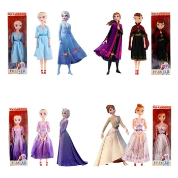 Принцеса на Дисни, замразени Елза, Анна, одевающаяся принцеса, аниме, периферни устройства, Kawai, скъпа мультяшная кукла, креативни детски играчки, ръчно изработени