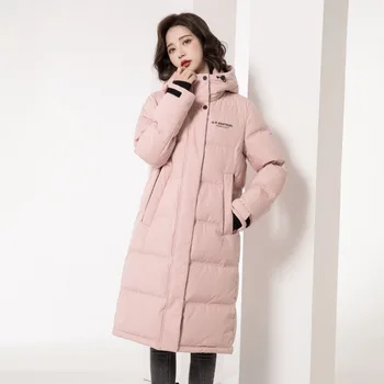 2023 Нова дамски naka яке, зимно палто, женската версия е със средна дължина, паркове, свободна дебели връхни дрехи големи размери, топло палто с качулка