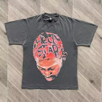 Тениска с принтом на годишнина от Hellstar Studios Rodman, мъжки дамски тениска, тениска с къс ръкав