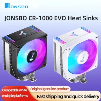 Охладител с въздушно охлаждане на процесора Jonsbo CR-1000EVO с никелированным покритие, 4 топлинни тръби, цветен светлинен ефект, PWM вентилатор мултиплатформена