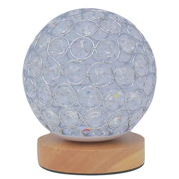 1 комплект кристална лампа Кръгла куха сивата лампа Открит Къмпинг лампа нощна светлина