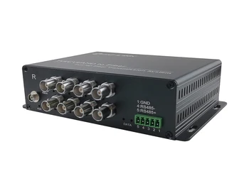 8 канала TVI/AHD/CVI оптичен конвертор видео цифрово-аналогов 8-канален BNC конвертор