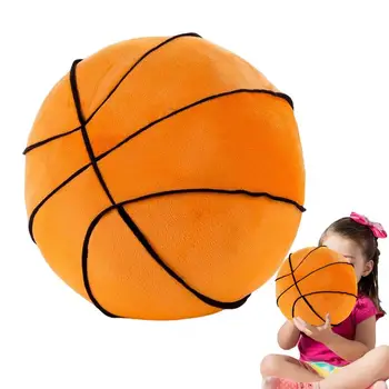 Плюшен баскетболно играчка, възглавница с топката е мека, здрава баскетболно спортна играчка, възглавница във формата на топка за сън възглавница за пътуване, разтегателен диван-фотьойл, една спалня