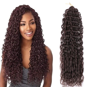 Dairess Afro Curl Ombre, синтетични опашка за плетене на една кука, естествена свободна вълна на вода, натрупване на косата за черни жени