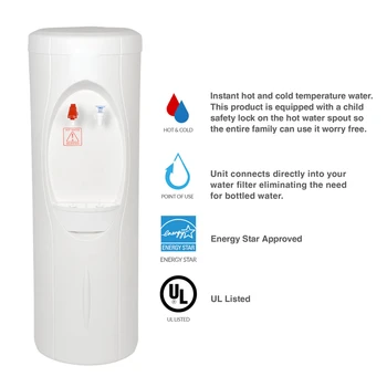 Безплатна доставка, опаковка охладител за вода серия Premier капацитет 3-5 литра с топла и студена вода в диапазон 41-194 градуса