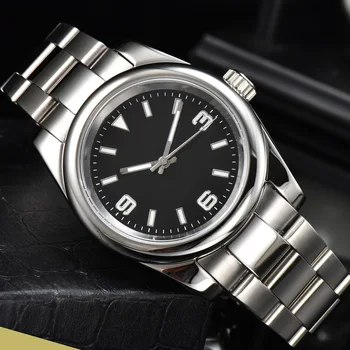 Oyster мъжки часовник nh35 корпус Сапфирен Кристал Часовник за гмуркане От Неръждаема Стомана Nh35 С Автоматичен Механичен Механизъм Водоустойчив Светещи