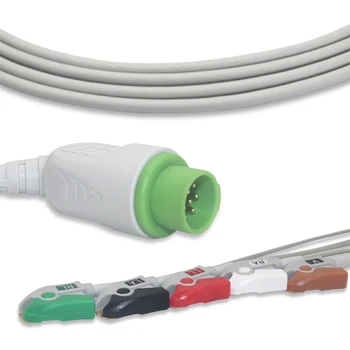 Съвместим Fukuda Denshi DS7100 DS7300 5-оловен кабел за ЕКГ Клип на AHA