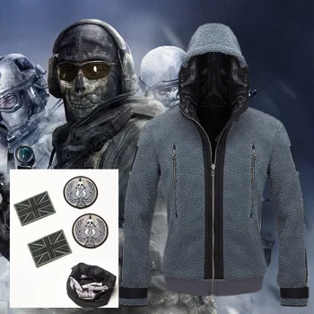 Облекло за cosplay, Call of Duty 6, е един и същ яке, форма на отбора Tf141, боен костюм на призрак, яке призрак, блузи за мъже и жени