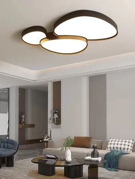 Модерен led тавана лампа за дневна, трапезария, кабинет, спалня, скандинавските акрилни черно-бели крушки за декорация на дома