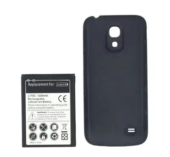 1x6200 ма B500BE B500AE Разширено Батерията + 2 Допълнителни Цветове Делото Калъф За Samsung Galaxy S4 IV mini I9190 Черен, Бял