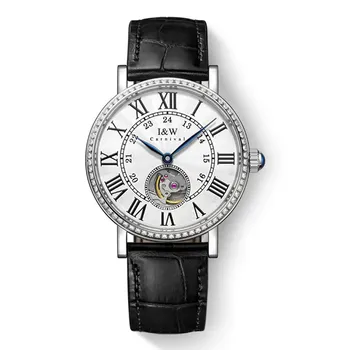 Relogio Feminino кралят марка луксозни Бизнес механични часовници Модерни автоматични часовници с турбийоном Водоустойчива ултра-тънки 2023