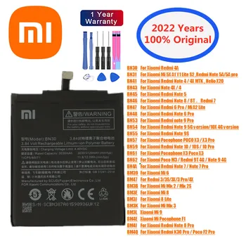 Оригинална батерия на Xiaomi Mi Redmi Note POCO X3 M3 3S 3X 4 4X 4A 5 5A 5X6 7 8 8T 9 9S 9T 10 10S 10X F1 F2 K30 Pro Lite Mix 2 2S 3
