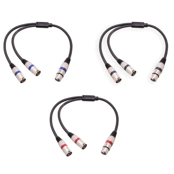 Кабел-сплитер XLR Кабел за микрофон, кабел с XLR XLR, 3-Пинов XLR с двоен съединител XLR, Y-Образен кабел, Адаптер, кабел за Микрофон
