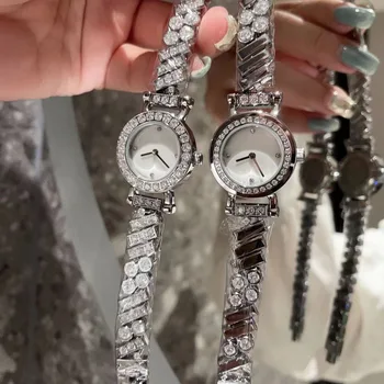 Най-добрите луксозни дизайнерски дамски часовник, кварцов механизъм, водоустойчив, от стомана 316, с блестящи диаманти, висококачествени дамски ръчни часовници Faubourg Polka AAA