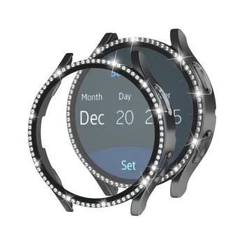 Калъф за Samsung Galaxy Watch 5 44 40 мм за Samsung Galaxy Watch4 40 44 мм, едно парче торбичка с диаманти, фолио, изработени от закалено стъкло