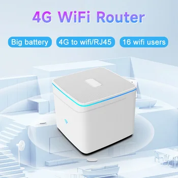 4G СИМ-карта wifi рутер голяма вградената батерия на LTE cpe 16 потребители Wi-Fi интернет rj-45 WAN LAN безжичен модем за помещения точка за достъп портативен WiFi