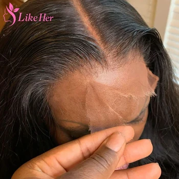 Права перука с дантелен закопчалка 4x4, бразилски перуки, изработени от човешка коса с цип за HD за жени, бесклеевой перука, предварително выщипанный по линията на растеж на косата на 180% плътност
