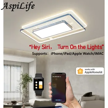 HomeKit Smart LED Декорация на дома, плафониери за хол, спални, осветителни тела за помещения, полилей с Apple Алекса Google