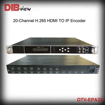 Dibview OTV-EPA20 20-канален видеокодер H. H. 264 265 1080p при 60 кадъра в секунда с пускането на 4 MPTS за главното устройство за цифрова телевизия