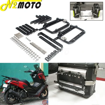 Универсални стоманени мотоциклетни быстросъемные странични багаж кутия, калъф, монтажна стойка, стена, багажник, заден държач за носене