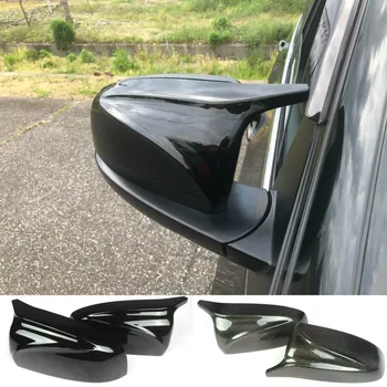 Двойката Огледала От Въглеродни Влакна/ABS, Покриване на X5 и X6, Автомобили Страничен Капак Огледала за обратно виждане, Подмяна на Капаци За BMW X5 X6 E70 E71 2007-2013
