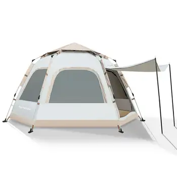 Палатка за един човек с Подвижна Дождевиком и чанта за носене, Водоустойчива, Лесна инсталация за къмпинг/Семейна почивка на открито/ Туризъм / Алпинизъм/плажа