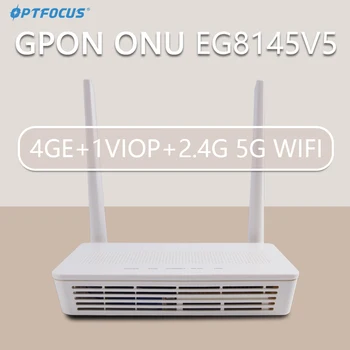OPTFOCUS EG8145V5 GPON ONU 4GE + 1VIOP 2,4 G 5G WIFI Dual Марка GPON Английската версия на Оптични FTTH мрежа блок Безплатна Доставка