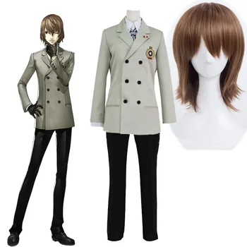 Persona 5, костюм за cosplay, Горо Акечи, униформи AKC, костюм Врана, перука за cosplay, прическа