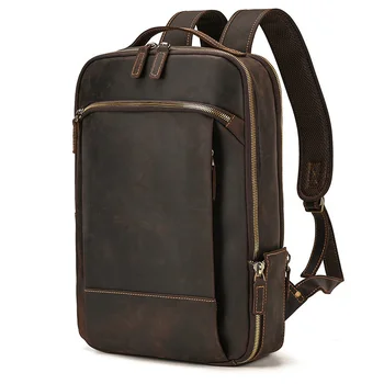 Ретро раница, мъжка чанта, 16-инчов раница за лаптоп, чанта с колан за багаж, училищна чанта