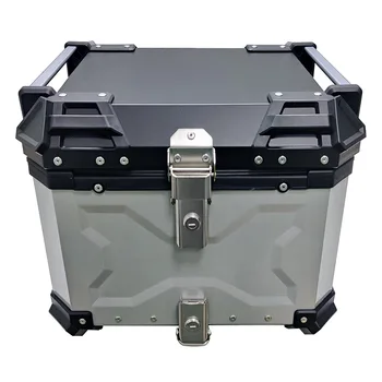 55-литров водоустойчив калъф за съхранение на мотоциклет от алуминиева сплав, универсален скутер-камион с подплата premium-клас и инсталационната базова рамка
