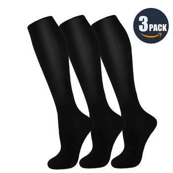 Мъжки и женски компресия чорапи, чорапи за джогинг, футболни чорапи 20-30 мм hg.ст., 3 чифта