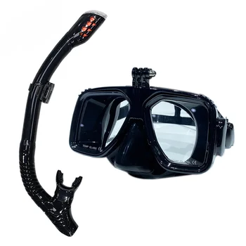Нова маска за гмуркане с шнорхел за подводно плуване с обектив от закалено стъкло Маска за гмуркане с дихателната тръба за свободното гмуркане