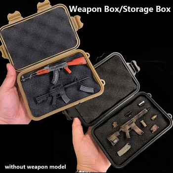 Умален модел на оръжия в мащаб 1:6, кутия за съхранение/показване аксесоар за моделиране, мини-играчки, комплекти за диорами, 1 бр.