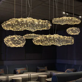 Nordic реплика lamp Art плаващ лампа Дизайнерски висящи лампи Креативна спалня хотелски салон Ресторант Бар cloud осветителни тела