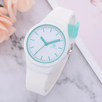 Часовник с каишка, ежедневни часовници с дизайн, дамски часовник, силиций модни обикновен дамски часовник