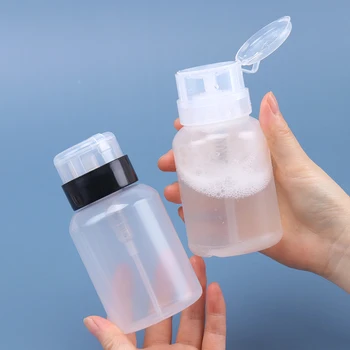 200 мл пластмасова бутилка за еднократна употреба за отстраняване на лак за нокти, спиртовое средство за отстраняване на грим, преса за изпомпване, разделени бутилка за UV гел за нокти