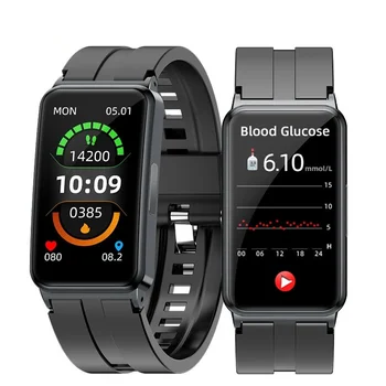 Новите смарт часовници-гривни EP01 Глюкоза в кръвта, ЕКГ Температурата на тялото налягане мониторинг на кислород Мъже, жени фитнес тракер Smartwatch