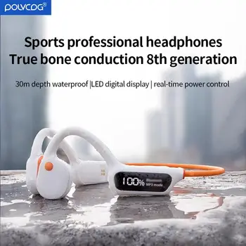 Bluetooth слушалки с костна проводимост, дигитален дисплей, аналогов дълбочина 30 метра, водоустойчиви спортни слушалки Bluetooth за гмуркане