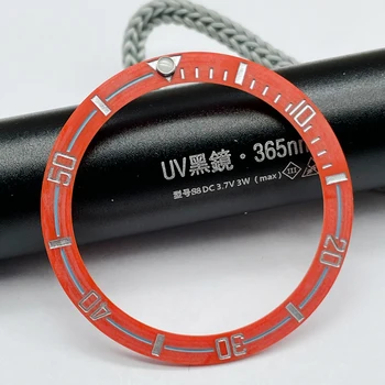 38* 30,5 мм bezel за часовници, изработени от въглеродни влакна, висококачествени материали, черен червен бял orange поставяне на преносимото корпус за часовници, аксесоари за часовници