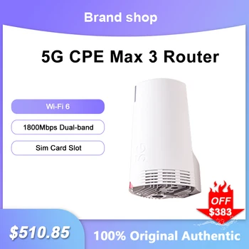 TD Tech 5G CPE Max 3 Wifi Ретранслатор 1800 Mbps с двойна лента Wi-Fi, 6 Външен Рутер Със Слот за сим-карта, Мрежова Удължител Усилвател на сигнала