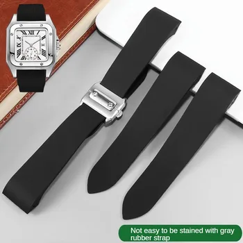 Смяна гумена каишка за часовник серия Santos Santos Специален интерфейс силиконов ремък за часа на 25 мм